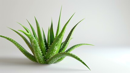 Aloe vera plant isolated on white background with clipping path. - obrazy, fototapety, plakaty