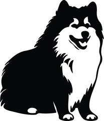 Obraz premium Samoyed silhouette