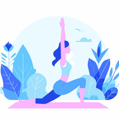 woman doing yoga