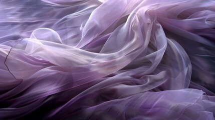 Obraz premium soft and ethereal lilac fabric gently billowing in the breeze