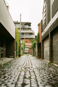 Fitzroy Laneway with odd blimp