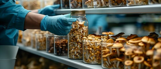 Exploring Nature's Pharmacy: The Potential of Mushrooms in Medicine. Concept Mushroom Benefits, Medicinal Properties, Fungal Research, Natural Medicine, Health Innovations