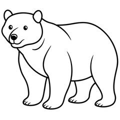 Obraz na płótnie Canvas bear silhouette vector illustration