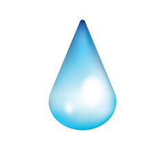 Realistic Water Drop vector Illustration on white background