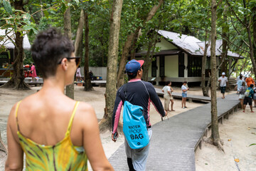 Tourist people exploring.