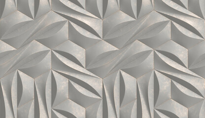 Gray geometric seamless wall.