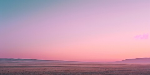 banner Serene pastel sky with soft clouds, tranquil gradient sunset. soft focus