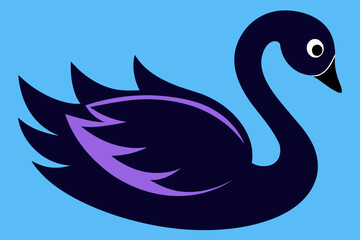 A silhouette swan vector style