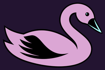 A silhouette swan vector style