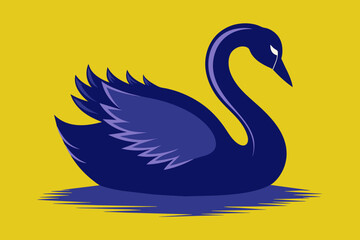 A silhouette swan vector style