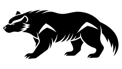 wolverine silhouette vector illustration