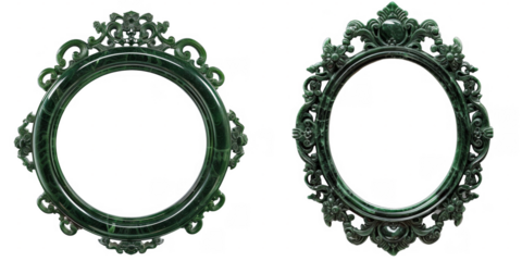 stone vintage antique baroque frame for photo or picture with no background