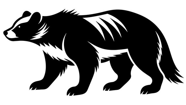 recommend clip art: wolverine silhouette vector illustration