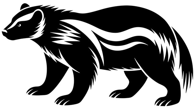 recommend clip art: wolverine silhouette vector illustration