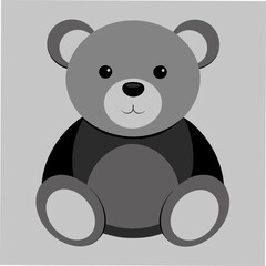 toy bear silhouette vector illustration