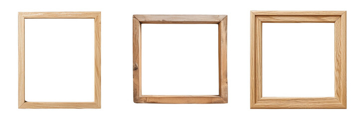 Obraz premium Wood old minimalist frame for photo or picture with no background