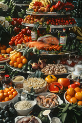 Fototapeta na wymiar A Comprehensive Display of Fresh and Natural Foods Rich in Lead (Pb)