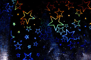 Vibrant Stars Holographic Abstract Shiny Dancefloor Sci-fi Background