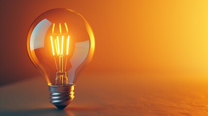 light bulb on isolated background