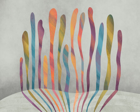 Abstract background with colored vertical stripes