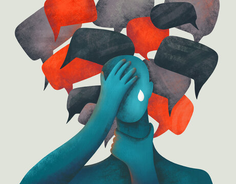 Person suffers from bad messages and news