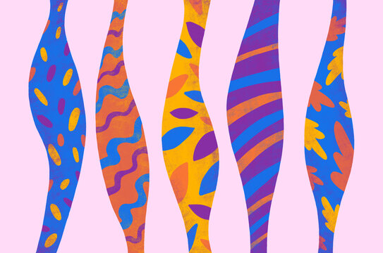 Abstract background with colored vertical stripes