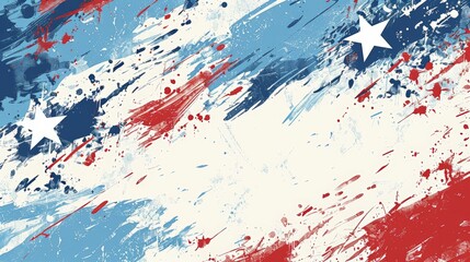 Painting of the Flag of the United States of America