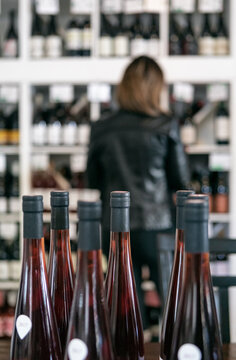 Focus On Wine Bottle Tops