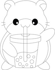 Hamster coloring pages for KDP