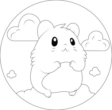 Hamster coloring pages for KDP