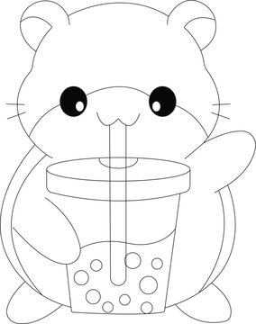 Hamster coloring pages for KDP
