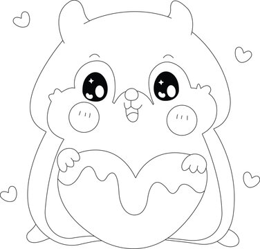 Hamster coloring pages for KDP