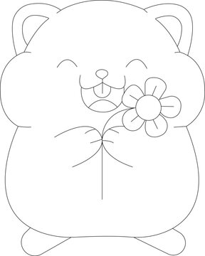 Hamster coloring pages for KDP