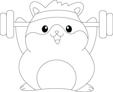 Hamster coloring pages for KDP