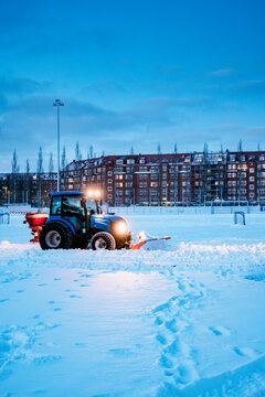 Pushing snow
