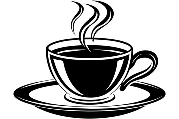 cup of coffee silhouette vector