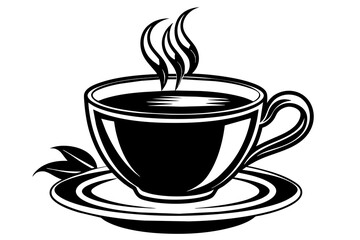 cup of coffee silhouette vector