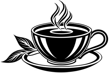 cup of coffee silhouette vector