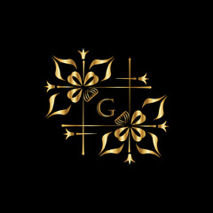 Web Creative Initial letter g logo design with modern business vector template. Creative isolated g monogram logo design with new latter logo golden color
