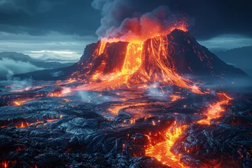 Foto auf Alu-Dibond Dramatic volcanic eruption images © Oleksandr