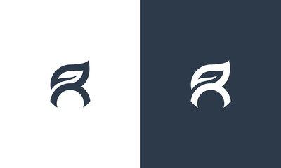 letter R monogram logo design vector illustration