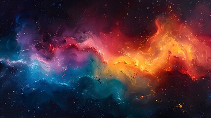 Colorful abstract universe wallpaper. - obrazy, fototapety, plakaty