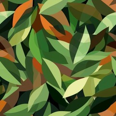 Vibrant Foliage Abstract Vector Pattern Background