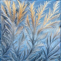 frosty patterns on the window