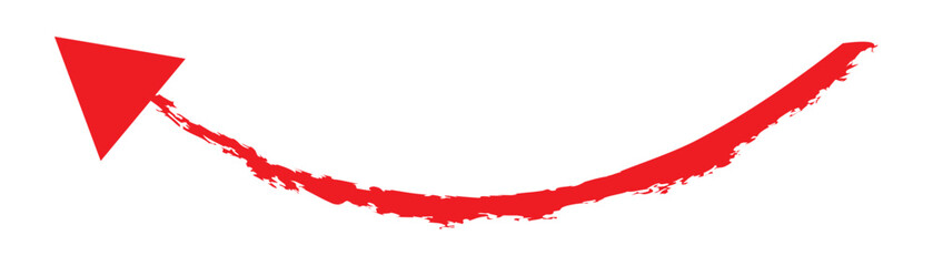 Hand painted arrow drawn with ink brush. Png clipart isolated on white background in eps 10.