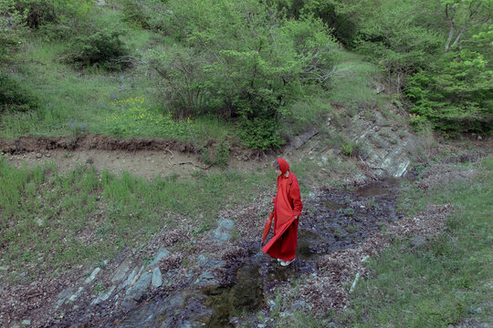 woman in red