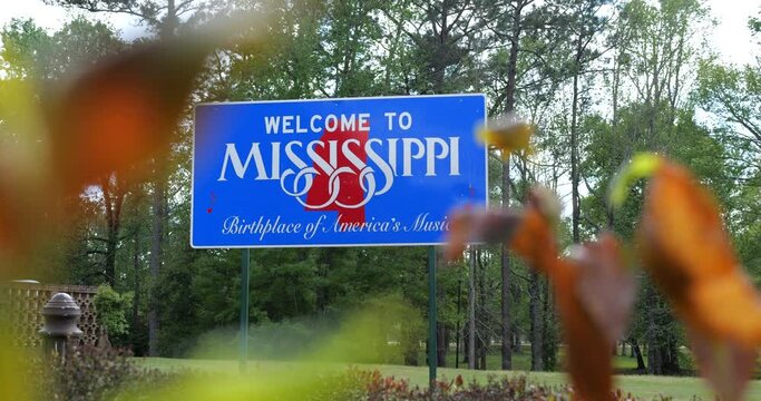 Welcome to Mississippi public welcome sign
