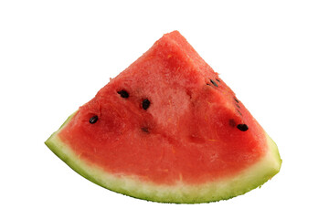 Watermelon, a staple food and natural fruit, is shown on a white background