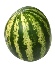 Watermelon, a staple food and natural fruit, is shown on a white background