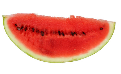 Watermelon, a staple food and natural fruit, is shown on a white background